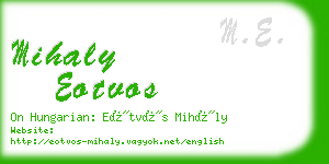 mihaly eotvos business card